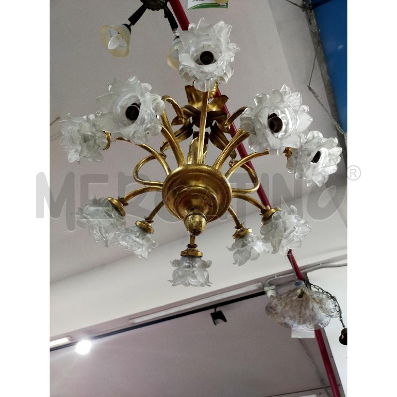 LAMPADARIO DORATO 8 COPPE SAT DA RIV | Mercatino dell'Usato Roma rebibbia 3