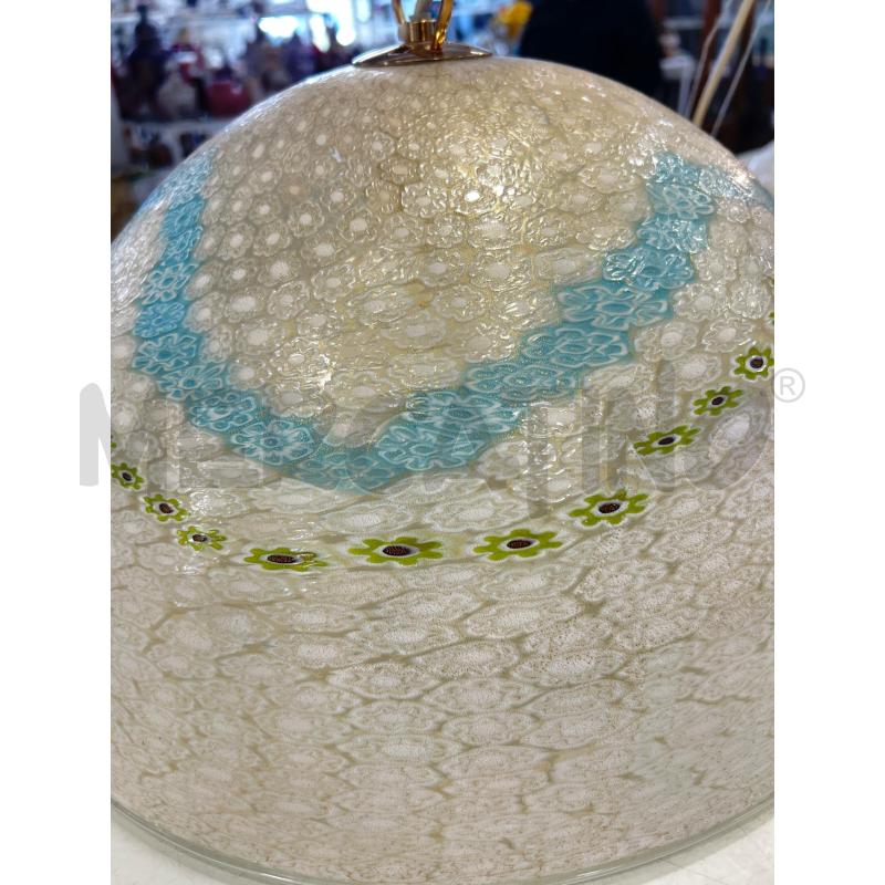 LAMPADARIO LA MURRINA BIANCO FIORI VERDI AZZURRI | Mercatino dell'Usato Roma rebibbia 2