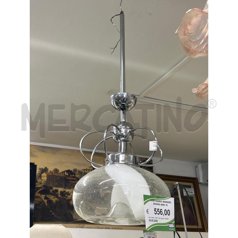 LAMPADARIO MURANO DESIGN ANNI 70 | Mercatino dell'Usato Roma rebibbia 1