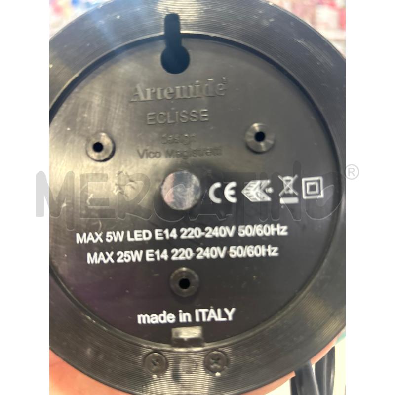 LAMPADA ARTEMIDE ECLISSE BIANCA  | Mercatino dell'Usato Roma rebibbia 2