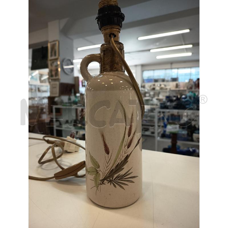 LAMPADA BOTTIGLIA CERAMICA FIORI | Mercatino dell'Usato Roma rebibbia 3