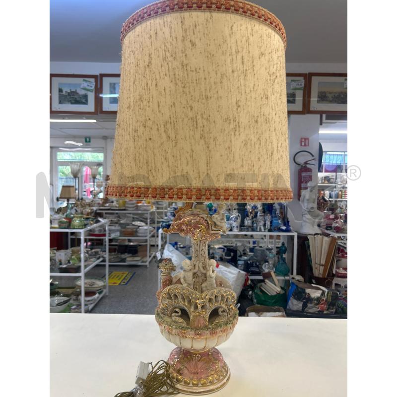 LAMPADA CERAMICA BENROSE COPPIA PUTTI SU BALCONE | Mercatino dell'Usato Roma rebibbia 1