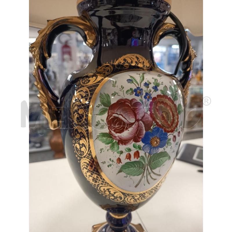 LAMPADA CERAM BLU FIORI DEC DOR MAS | Mercatino dell'Usato Roma rebibbia 2