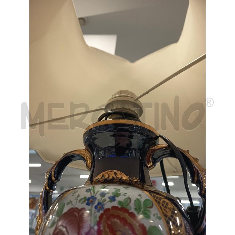 LAMPADA CERAM BLU FIORI DEC DOR MAS | Mercatino dell'Usato Roma rebibbia 3