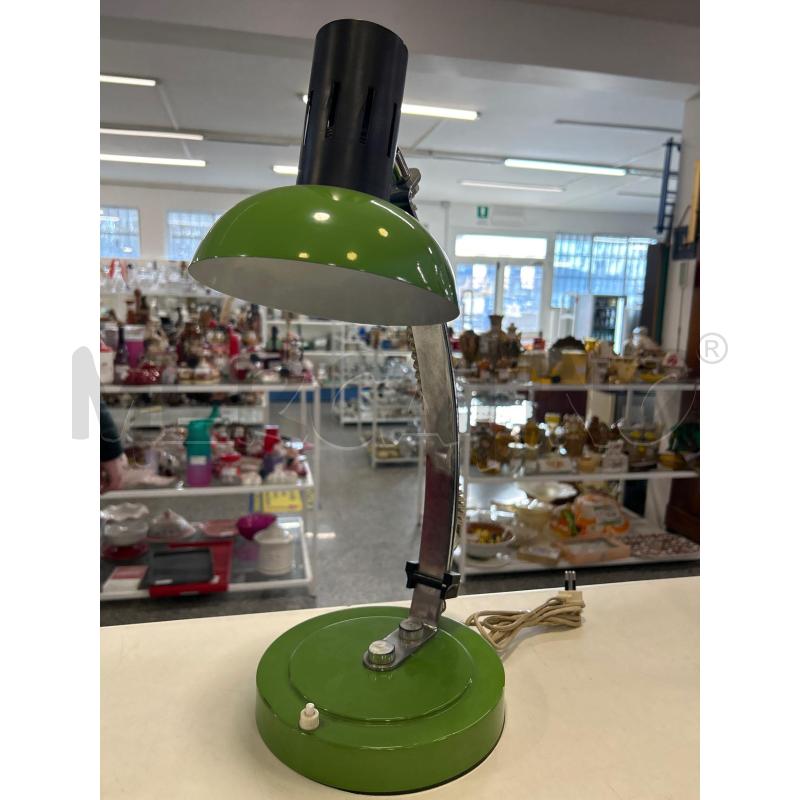 LAMPADA DA SCRIVANIA VERDE STELO CROMO ALLUNGABILE | Mercatino dell'Usato Roma rebibbia 1