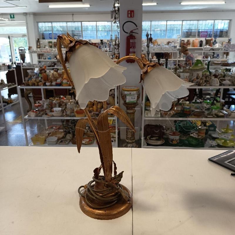 LAMPADA DOR FOGLIE 2 LUCI  | Mercatino dell'Usato Roma rebibbia 1
