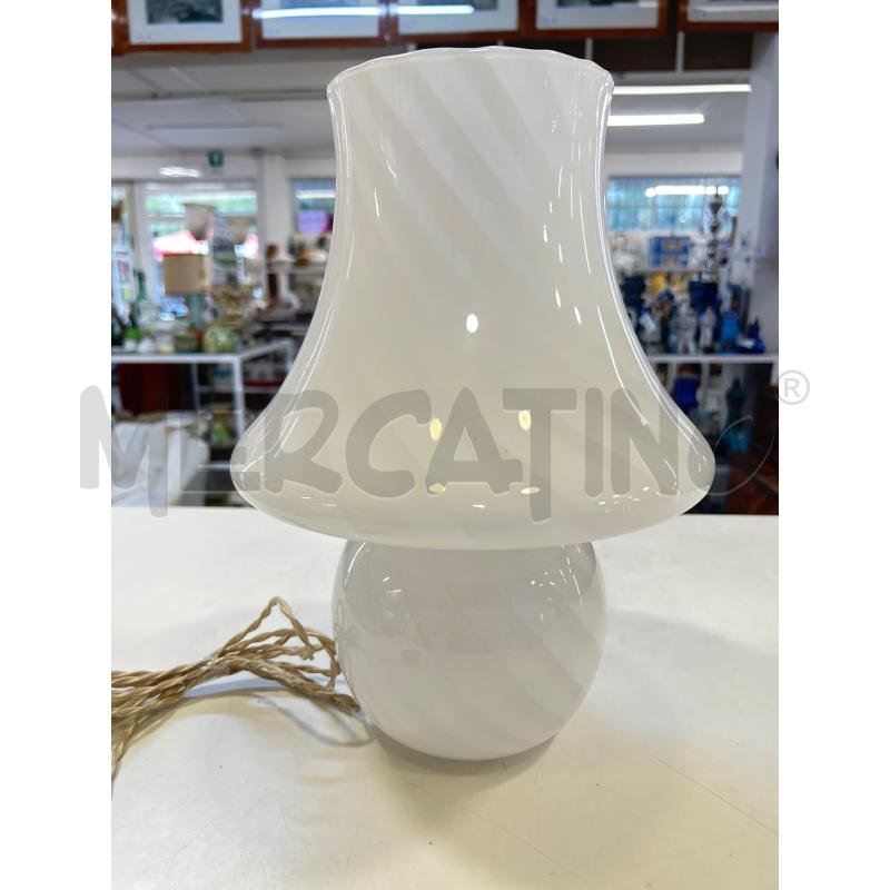 LAMPADA FUNGO  VETRO MURANO BIANCA  | Mercatino dell'Usato Roma rebibbia 1