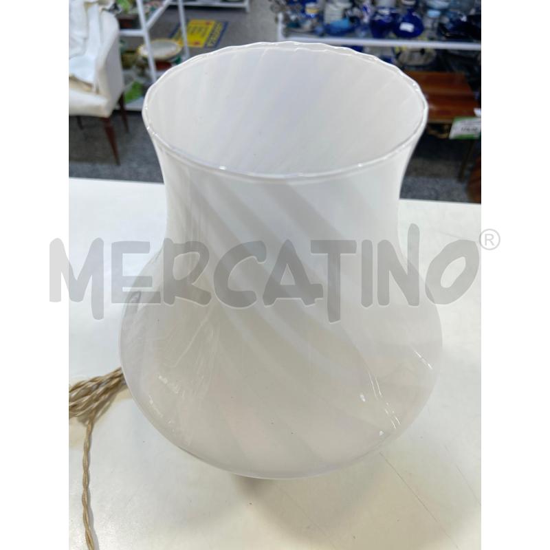 LAMPADA FUNGO  VETRO MURANO BIANCA  | Mercatino dell'Usato Roma rebibbia 2