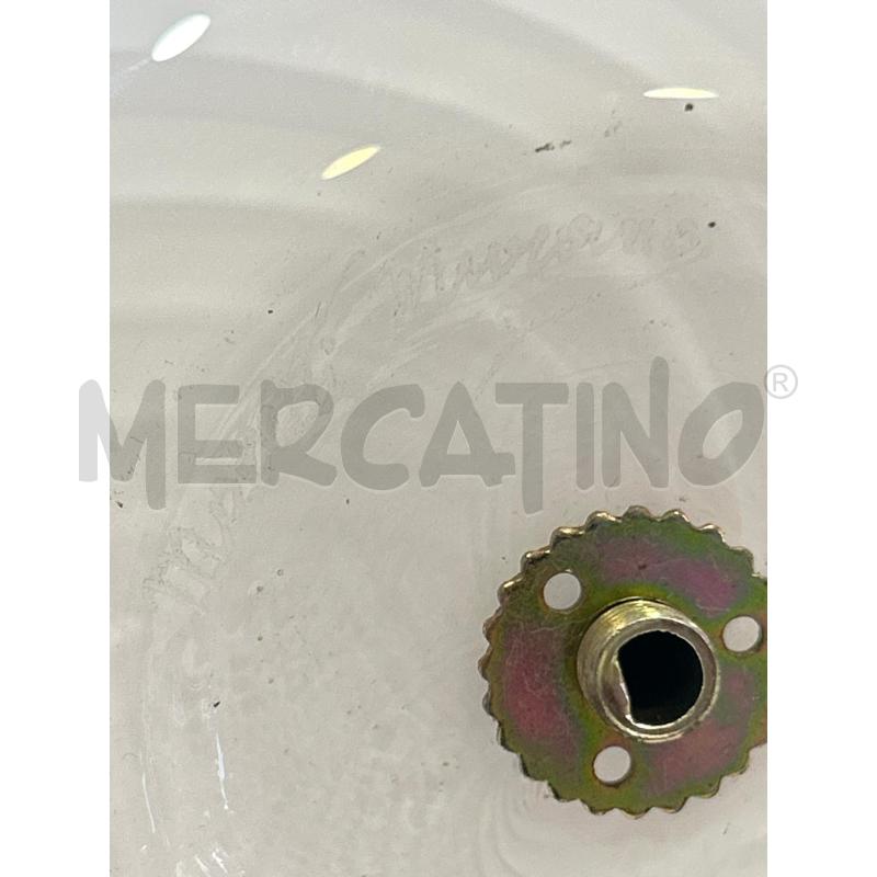 LAMPADA FUNGO  VETRO MURANO BIANCA  | Mercatino dell'Usato Roma rebibbia 3