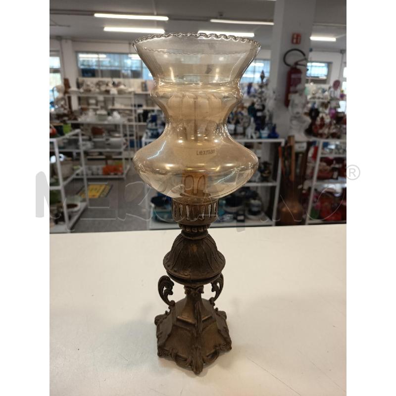 LAMPADA MET COPPA VETRO FUME | Mercatino dell'Usato Roma rebibbia 1
