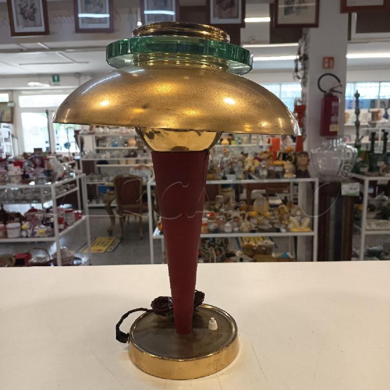 LAMPADA OTTONE VETRO ART DECÒ ANNI 30 DA RIV | Mercatino dell'Usato Roma rebibbia 1