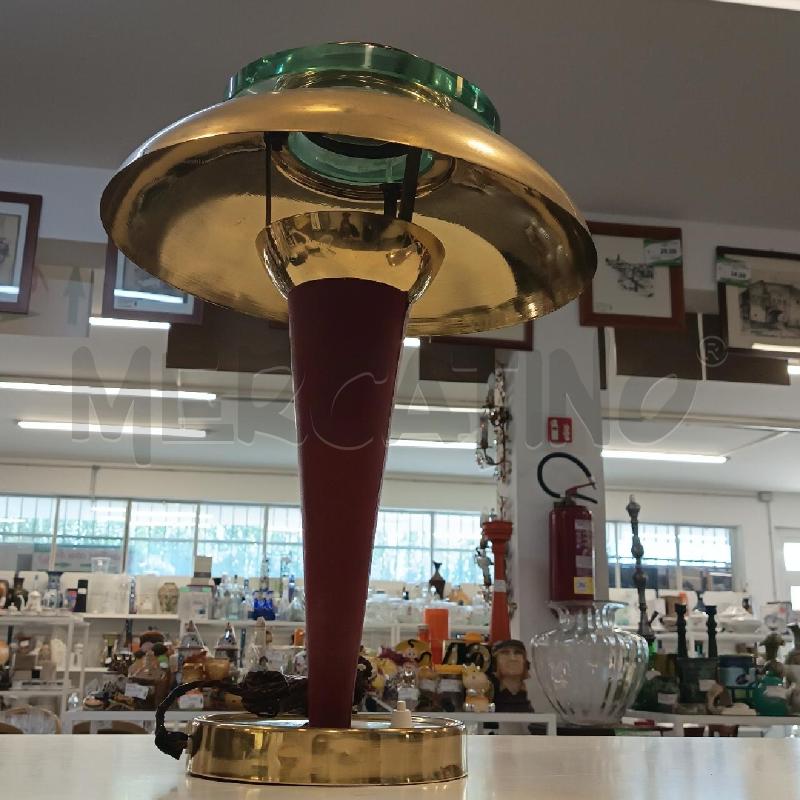 LAMPADA OTTONE VETRO ART DECÒ ANNI 30 DA RIV | Mercatino dell'Usato Roma rebibbia 4