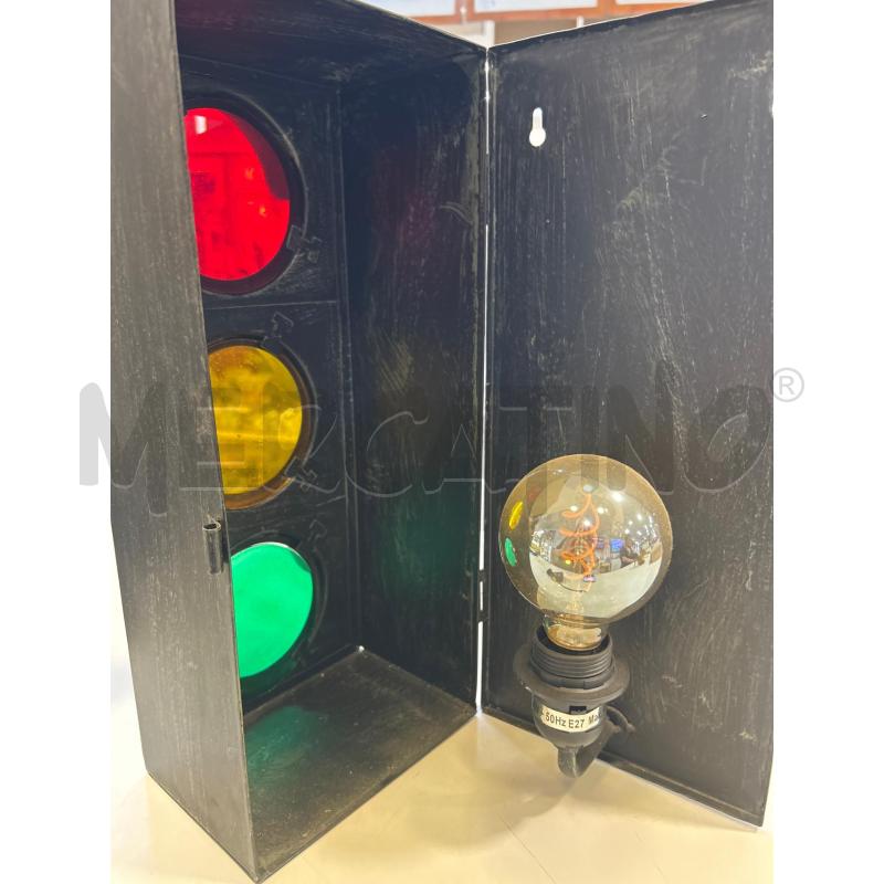 LAMPADA SEMAFORO MET NERO | Mercatino dell'Usato Roma rebibbia 3