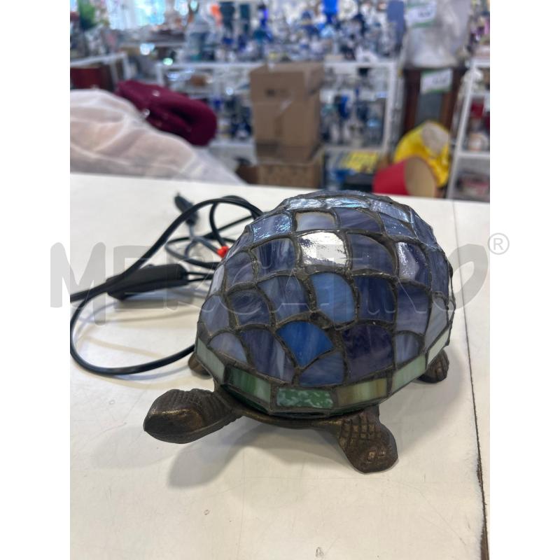 LAMPADA TARTARUGA MET VETRO VIOLA VERDE DA RIV | Mercatino dell'Usato Roma rebibbia 1