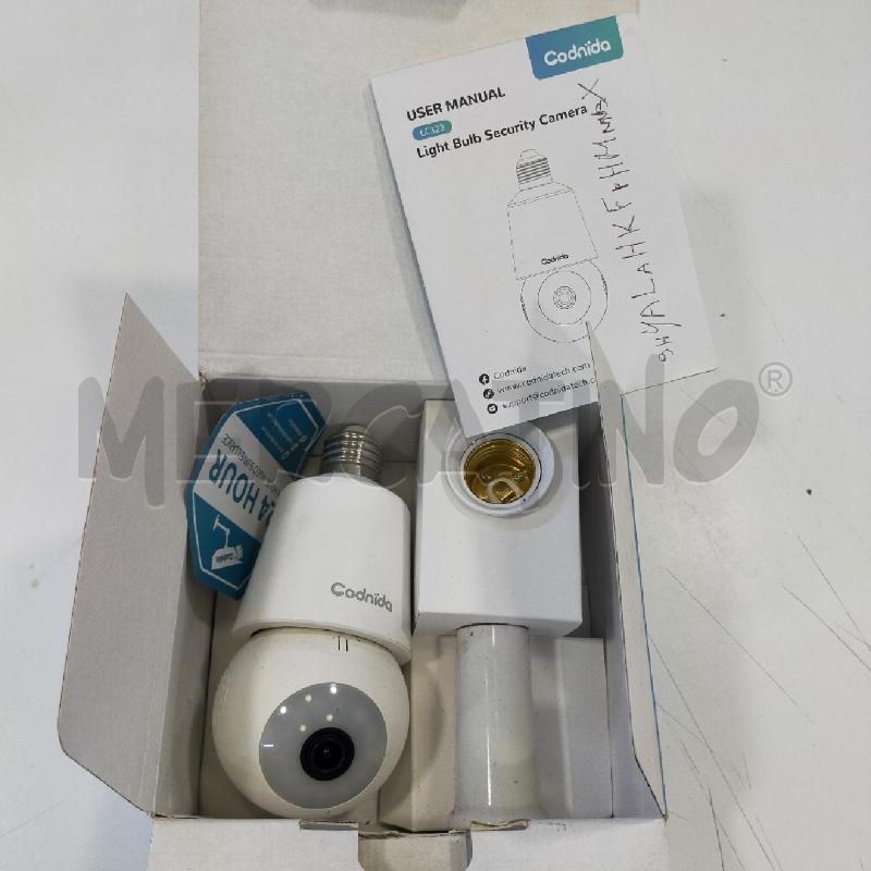 LAMPADINA WEBCAM SORVEGLIANZA CODNIDA 2K | Mercatino dell'Usato Roma rebibbia 1