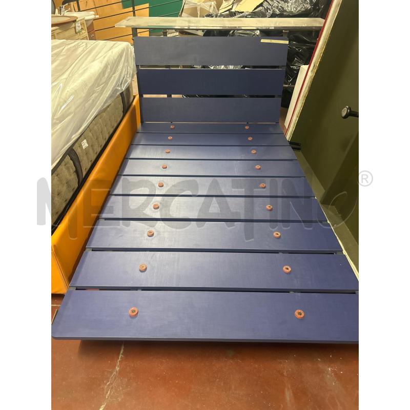 LETTO UNA PIAZZA E MEZZA BLU TADAO DI FLOU  | Mercatino dell'Usato Roma rebibbia 1