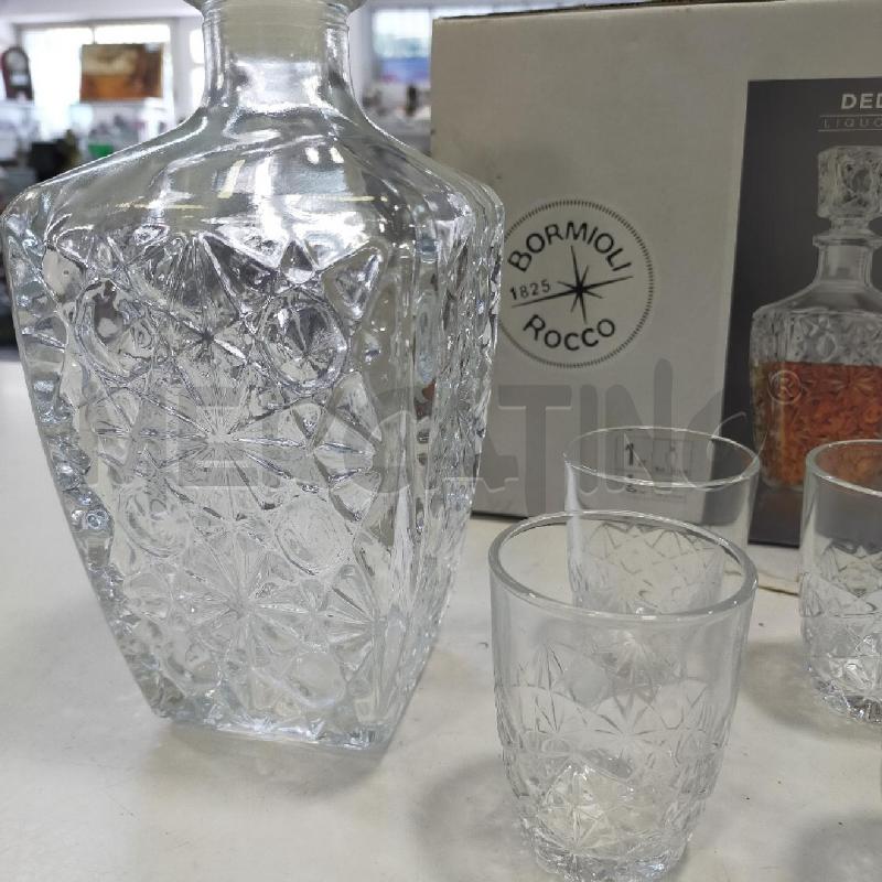 LIQUORE SET VETRO 6 PZ+ BOTTIGLIA BORMIOLI | Mercatino dell'Usato Roma rebibbia 2