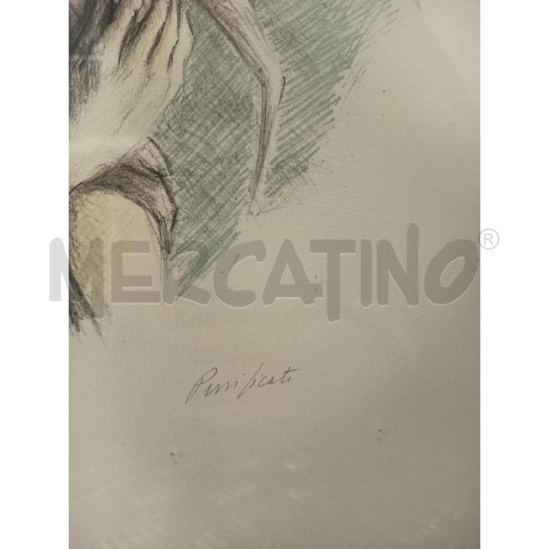 LITOGRAFIA DONNA GABBIANI 178/200 | Mercatino dell'Usato Roma rebibbia 3