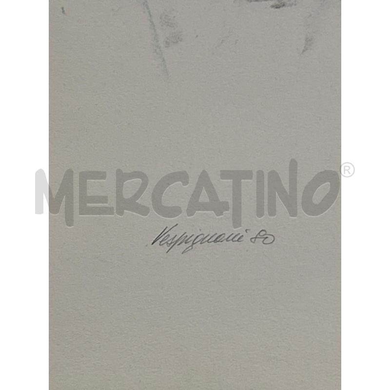 LITOGRAFIA RENZO VESPIGNANI VOLTO DI DONNA 109/150 | Mercatino dell'Usato Roma rebibbia 3