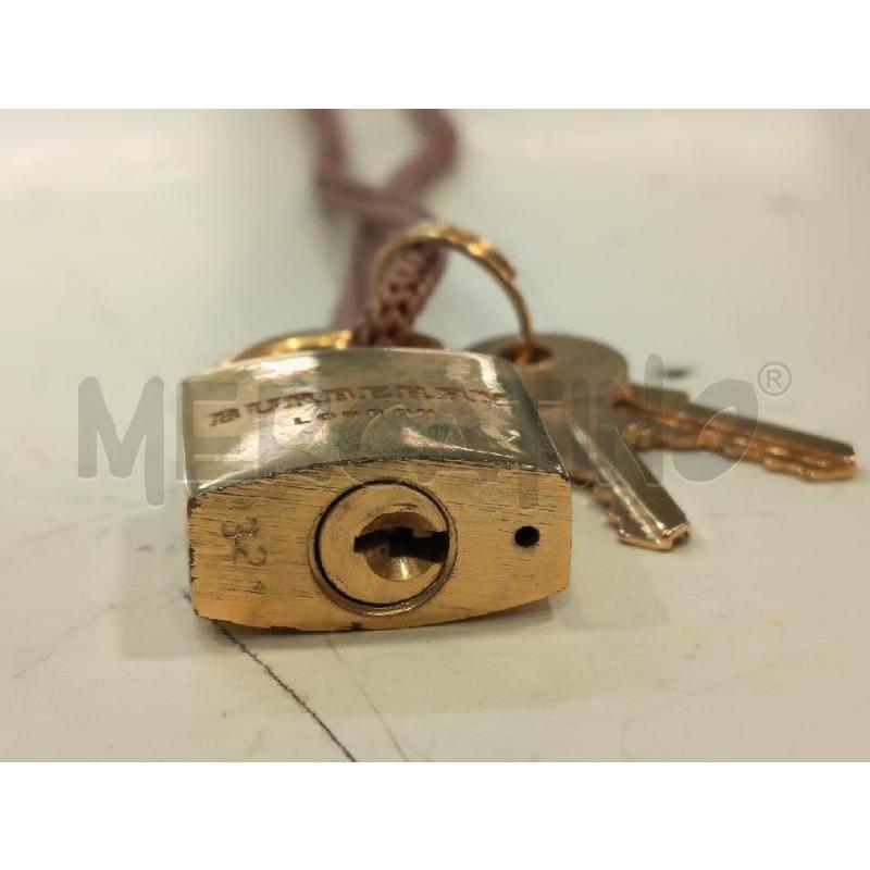 LUCCHETTO BURBERRY LONDON 2CHIAVI COD1321 INCISO | Mercatino dell'Usato Roma rebibbia 3