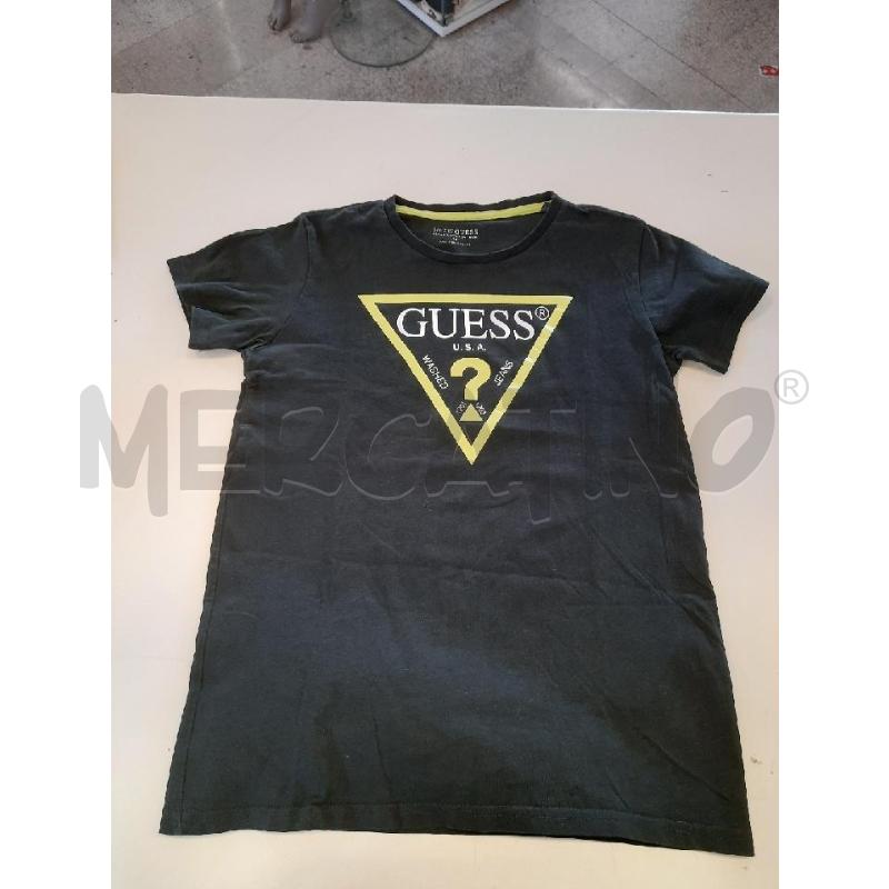 MAGLIA BAMBINO GUESS VERDE SCRITTA BIANCA GIALLA FLUO | Mercatino dell'Usato Roma rebibbia 1