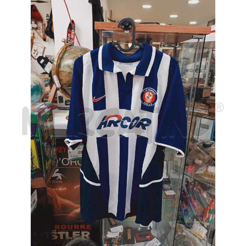 MAGLIA CALCIO ESCHBORN BIANCO BLU | Mercatino dell'Usato Roma rebibbia 1