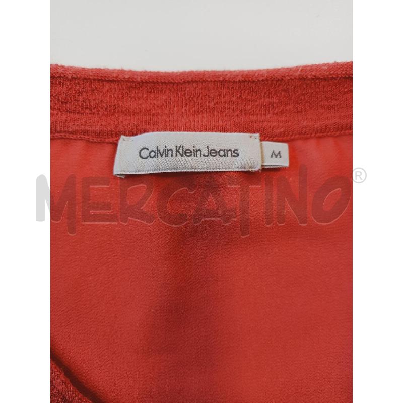 MAGLIA DONNA CALVINKLEIN CORALLO TASCA | Mercatino dell'Usato Roma rebibbia 3