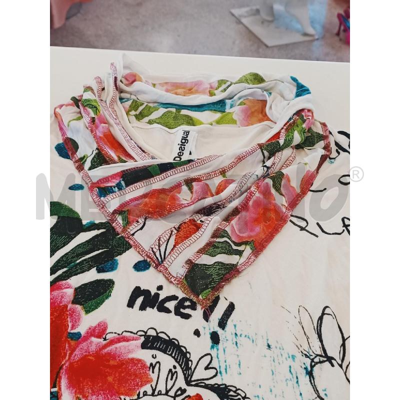 MAGLIA DONNA DESIGUAL BIANCA COLORATA | Mercatino dell'Usato Roma rebibbia 2