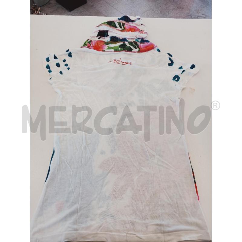 MAGLIA DONNA DESIGUAL BIANCA COLORATA | Mercatino dell'Usato Roma rebibbia 3