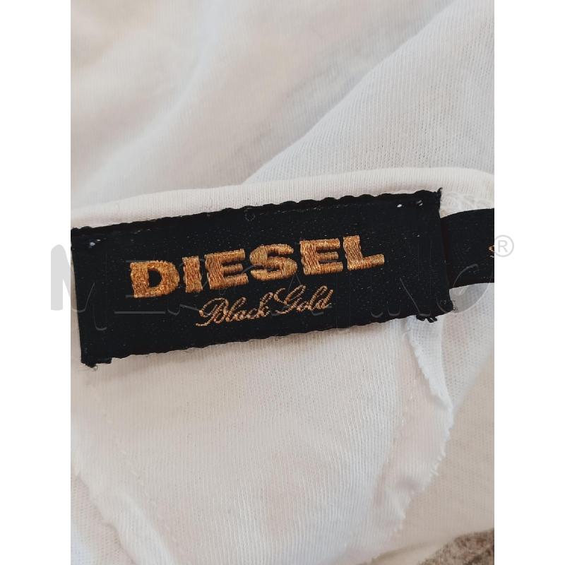 MAGLIA DONNA DIESEL BIANCA DECORI GRIGI | Mercatino dell'Usato Roma rebibbia 3