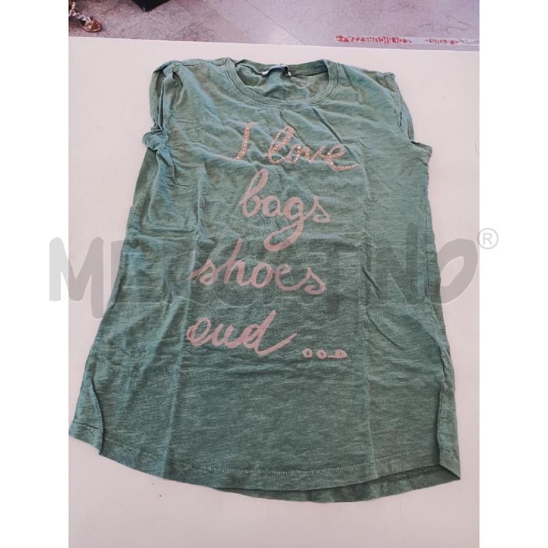 MAGLIA DONNA LIU-JO VERDE SCRITTA STRASS | Mercatino dell'Usato Roma rebibbia 1