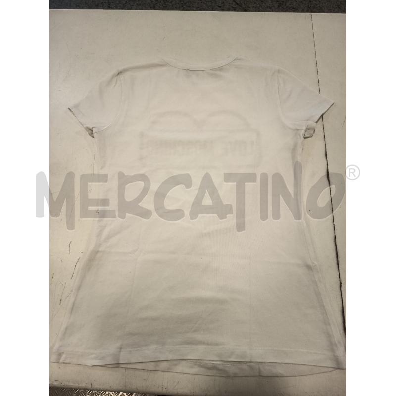 MAGLIA DONNA LOVE MOSCHINO BIANCA SCRITTA NERA  | Mercatino dell'Usato Roma rebibbia 3