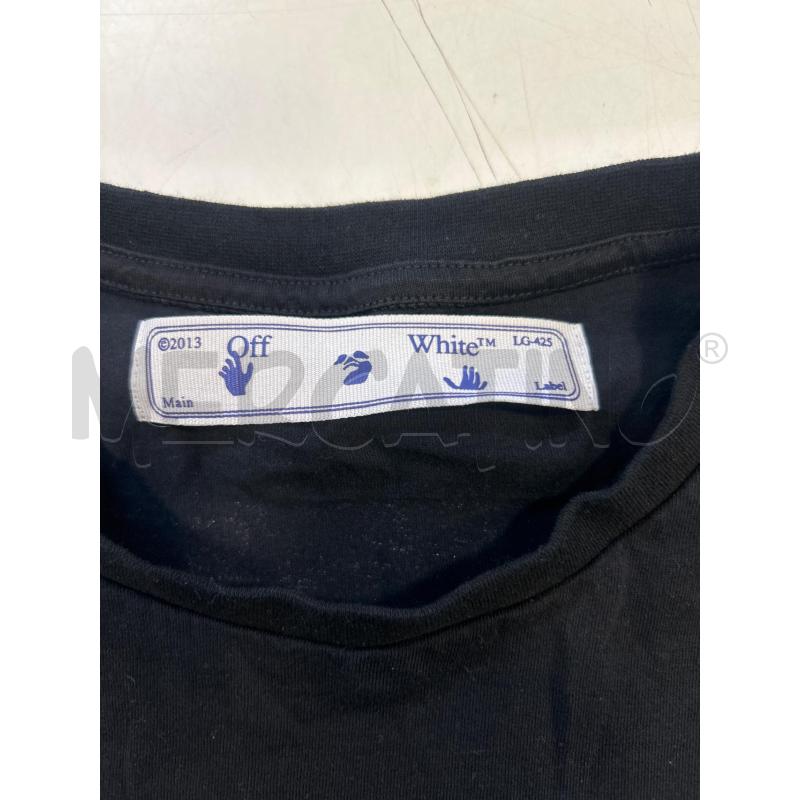 MAGLIA DONNA OFF WHITE NERA SCRITTA BIANCA  | Mercatino dell'Usato Roma rebibbia 3