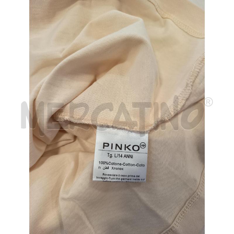 MAGLIA DONNA PINKO BIANCA SCRITTA NERA SFUMATURE ROSSE | Mercatino dell'Usato Roma rebibbia 4