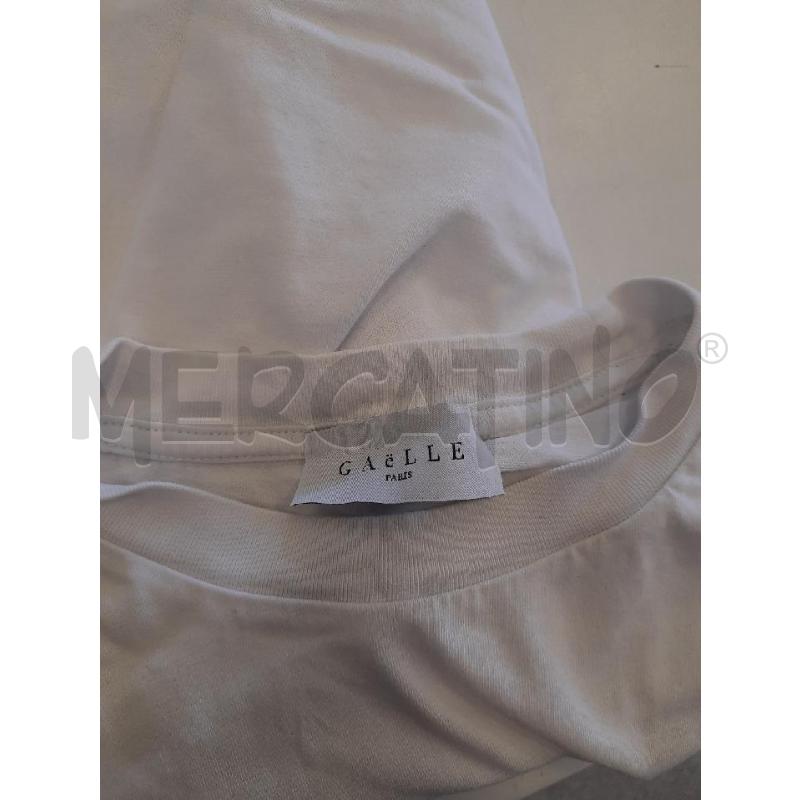 MAGLIA GAELLE BIANCA SCRITTA GIALLO FLUO E NERA | Mercatino dell'Usato Roma rebibbia 2