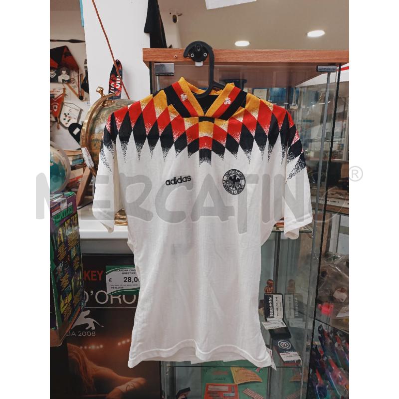 MAGLIA GERMANIA ADIDAS BIANCA ROMBI ANNI 90 | Mercatino dell'Usato Roma rebibbia 1