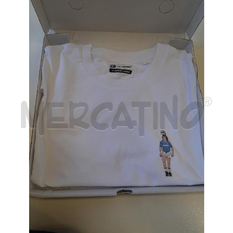 MAGLIA UOMO TACCHETTEE BIANCA MARADONA  | Mercatino dell'Usato Roma rebibbia 1