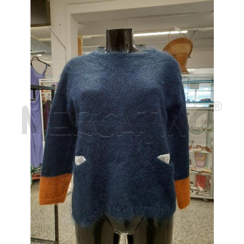 MAGLIONE DONNA JUCCA BLU S/MANICA M TGL | Mercatino dell'Usato Roma rebibbia 1