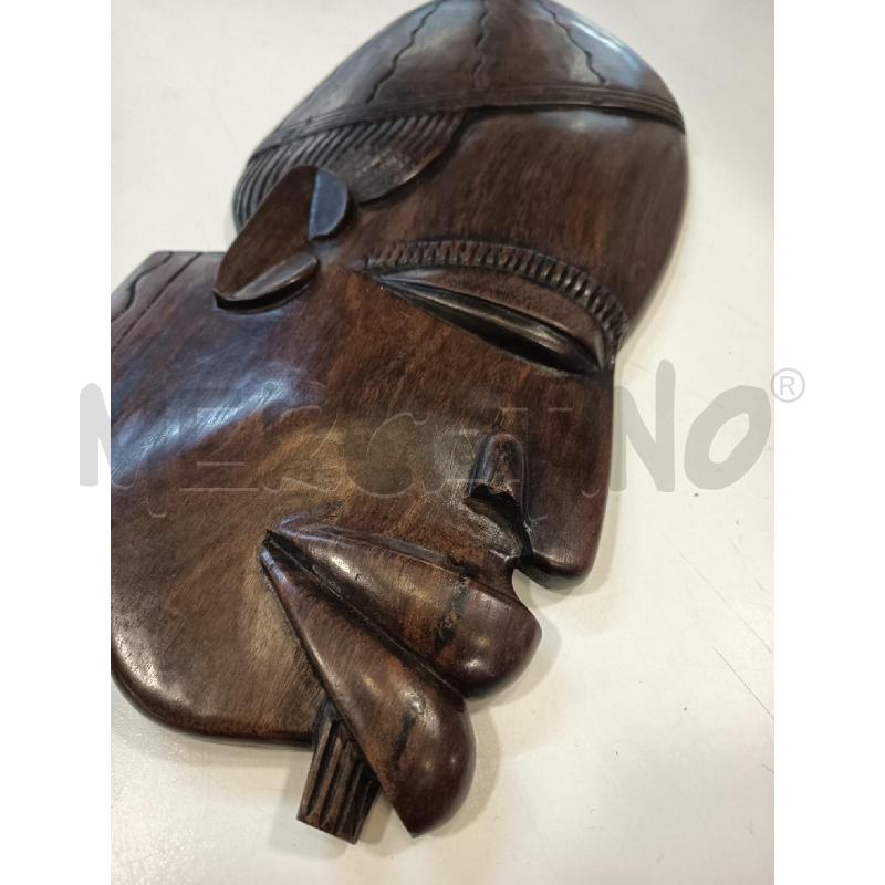 MASCHERA ETNICA PIATTA LEGNO UOMO  | Mercatino dell'Usato Roma rebibbia 2