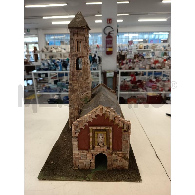 MINIATURA CHIESA MATTONI E CARTONE | Mercatino dell'Usato Roma rebibbia 1