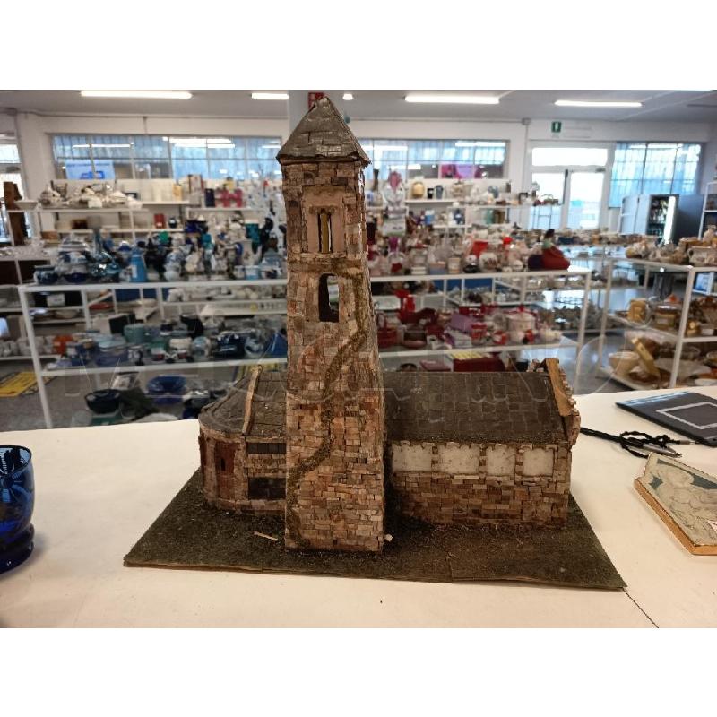 MINIATURA CHIESA MATTONI E CARTONE | Mercatino dell'Usato Roma rebibbia 2