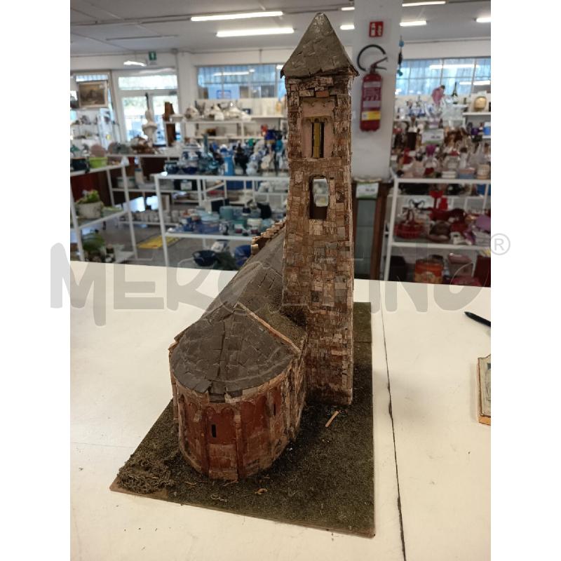 MINIATURA CHIESA MATTONI E CARTONE | Mercatino dell'Usato Roma rebibbia 3