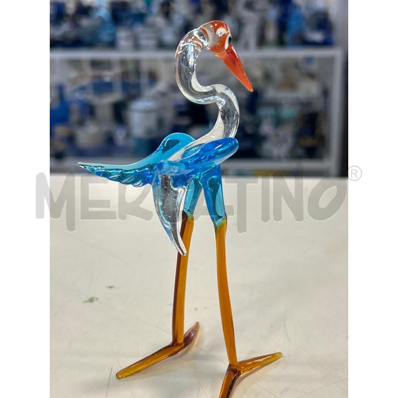 MINIATURA VETRO CICOGNA AZZURRA | Mercatino dell'Usato Roma rebibbia 2
