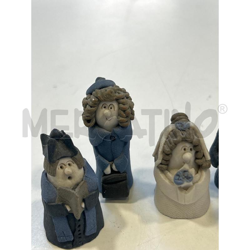 MINIATURE PZ. 5 PERSONAGGI CERAMICA  | Mercatino dell'Usato Roma rebibbia 2