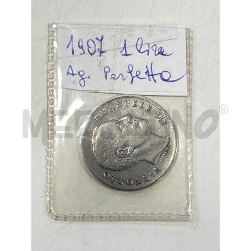 MONETA 1 LIRA 1907  | Mercatino dell'Usato Roma rebibbia 1