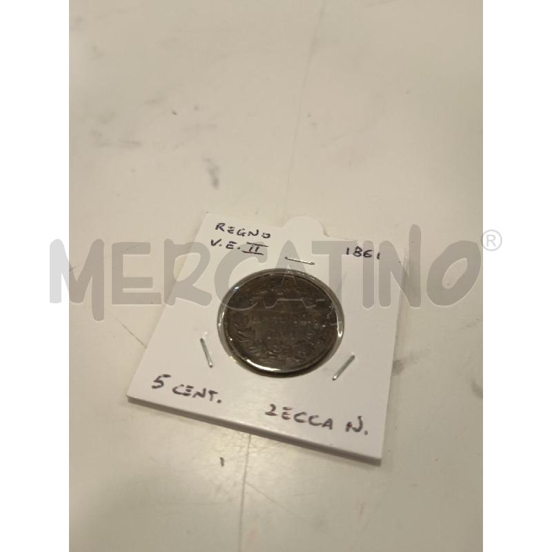 MONETA 5 CENT ZECCA NAPOLI REGNO 1861 | Mercatino dell'Usato Roma rebibbia 1