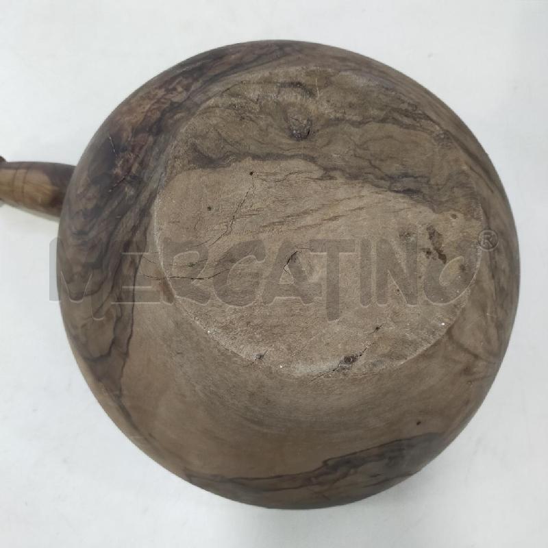 MORTAIO LEGNO ULIVO CON PESTELLO | Mercatino dell'Usato Roma rebibbia 3
