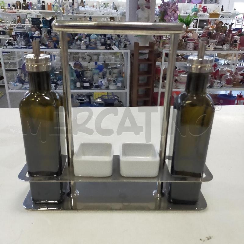OLIO ACETO VETRO ALESSI CROMO CIOTOLINE BIANCHE | Mercatino dell'Usato Roma rebibbia 1