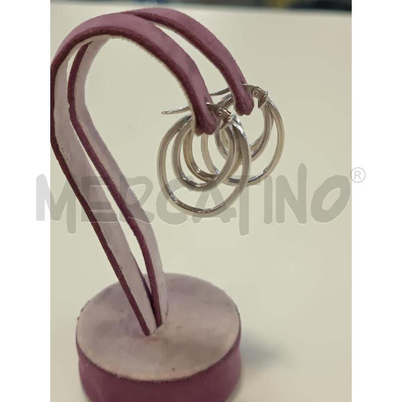 ORECCHINI ARG RIGIDI 3 FASCE | Mercatino dell'Usato Roma rebibbia 2