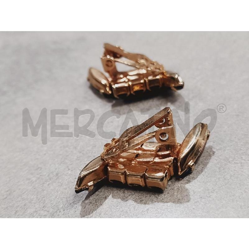 ORECCHINI CLIP ROMBO STRASS VIOLA VINT | Mercatino dell'Usato Roma rebibbia 3